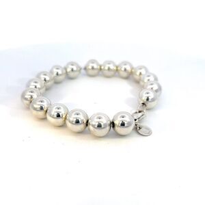 Tiffany & Co Estate 10 mm Ball Bracelet Size 7.5" Sterling Silver TIF590
